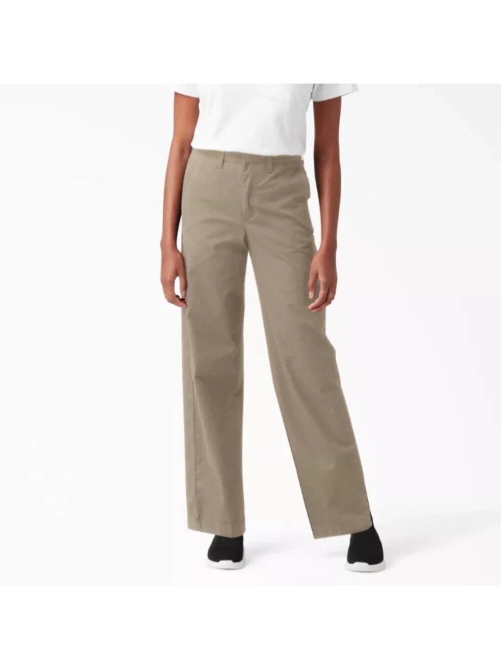 Dickies Women Wide Leg Pants Relaxed Fit Desert Sand (RDS) Size 30 Reg
